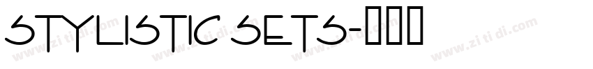 Stylistic Sets字体转换